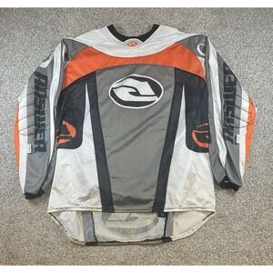 Answer Racing MX Jersey Orange White Black Motocross Dirt Bike Offroad Size L